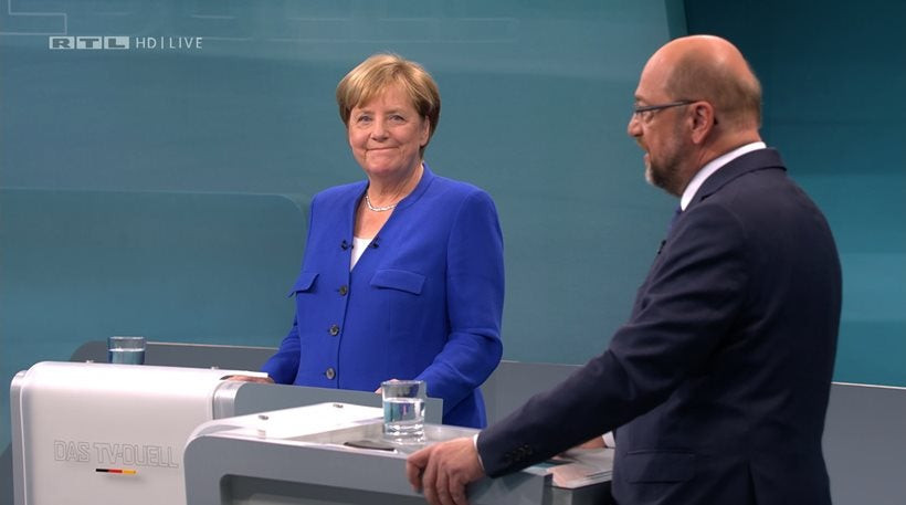 Η Μέρκελ κέρδισε στο debate τον Σουλτς παίζοντας «επίθεση» στην αντιμετώπιση της Τουρκίας